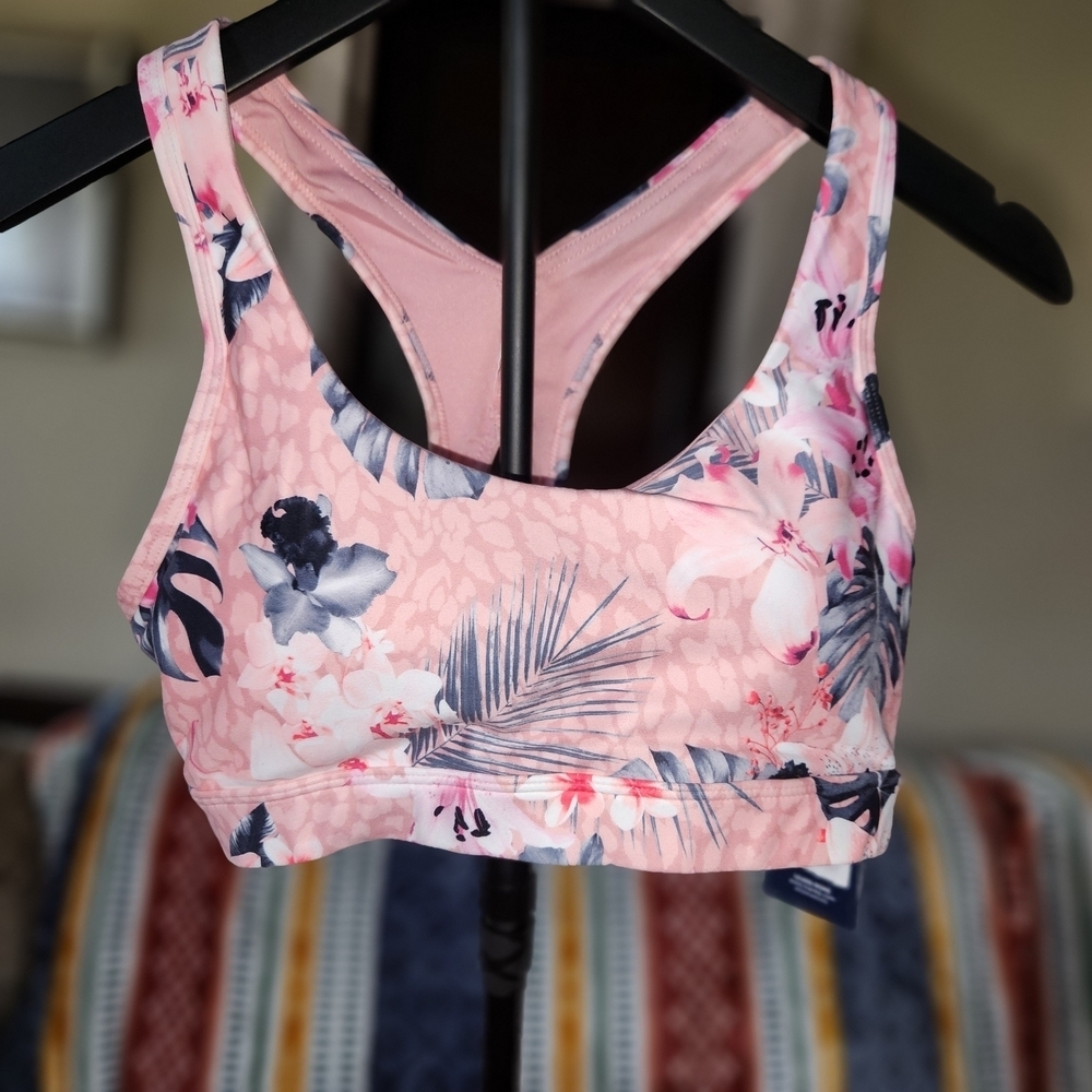 Marika Pink Floral Sports Bra